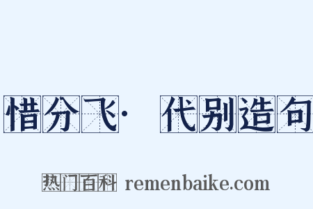 惜分飞·代别造句是什么意思的图片